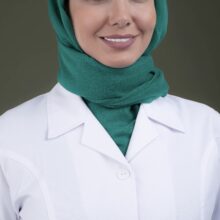 روپوش پزشکی سفید زنانه مدل جیب موبایل