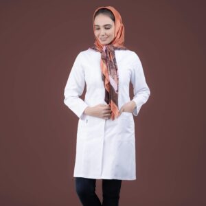 روپوش پزشکی سفید آرشال خطی