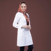 روپوش پزشکی سفید آرشال خطی