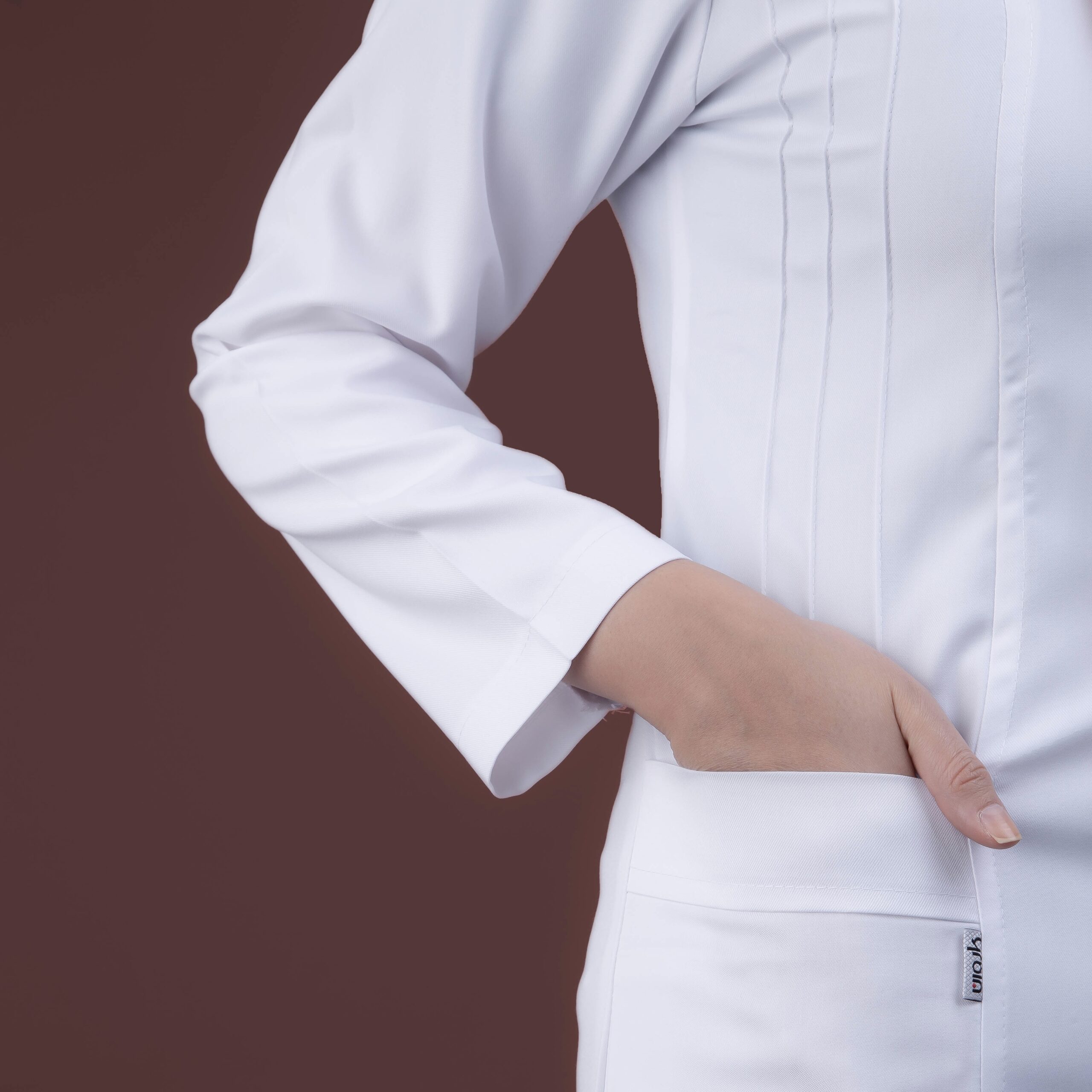 روپوش پزشکی سفید آرشال خطی