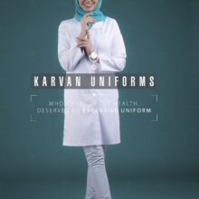 روپوش سفید مدل یقه هفت جیب تو